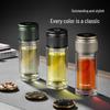 TOMIC Double-Layer Insulated Borosilicate Glass Tea Infuser Bottle