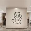 Metal Wall Art Line Art Pet Memorial Gift Cat Dog Heart Shape Minimalist Iron Decor Animal Lovers Home Christmas Decoration