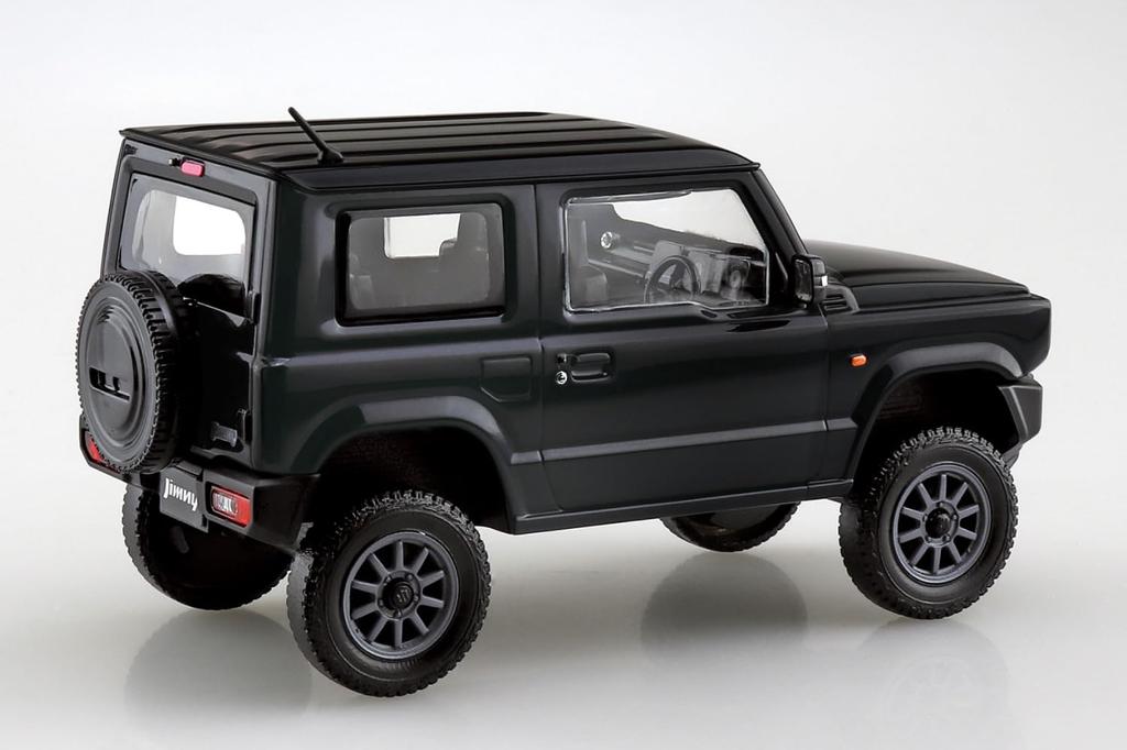 Aoshima Bunka Kyozai Rakupura Snap Kit Suzuki JB64 Jimny Custom Wheel Black Pearl Scale Plastic Model Kit Co., Ltd. (AOSHIMA) No.09CU-BB (Bluish 3)