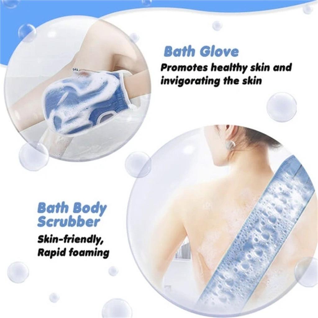 Splish - Bath Body Brush Shower Exfoliating Back Brush Scrub Belts Stain Removal Exfoliating Gloves Dropshipping