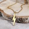 Trendy Men's Lightning Cable Knit Chain Pendant - Hip Hop Style Accessory