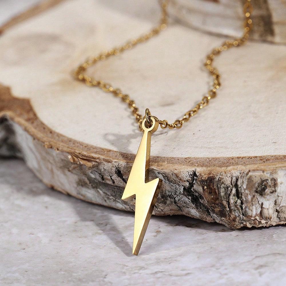 Trendy Men's Lightning Cable Knit Chain Pendant - Hip Hop Style Accessory