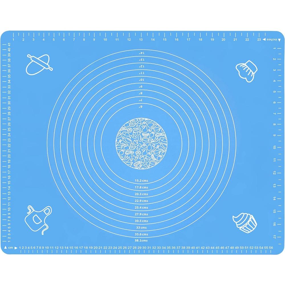 

1шт силиконовый коврик для выпечки для раскатывания теста с мерками антипригарные и нескользящие кухонные принадлежности