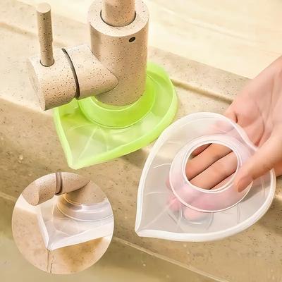 Selbstentwässernder Blätterhalter Silikon Küchenspüle Seifenablage Schwammablage Theken-Caddy Organizer für Spülmittelspender