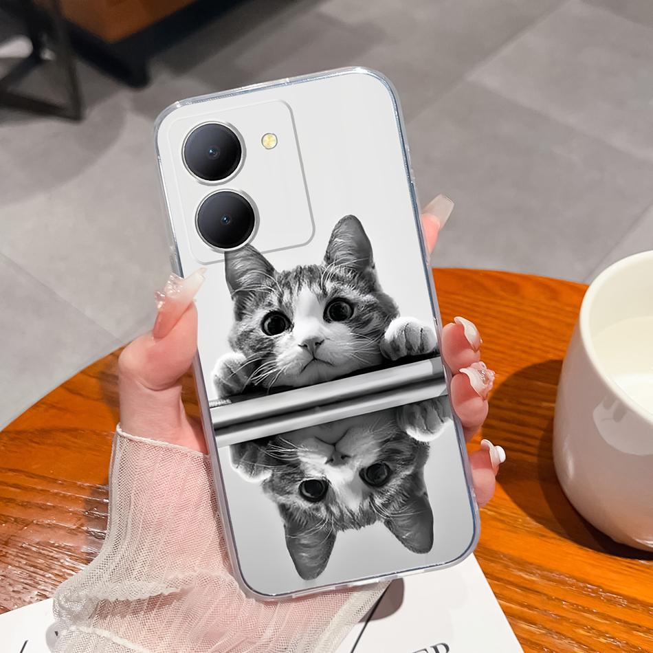 Creative Case For Vivo Y36 5G Soft Transparent TPU Silicone Model V2248 Slim Phone Shell Shockproof Protective Back Cover Coque