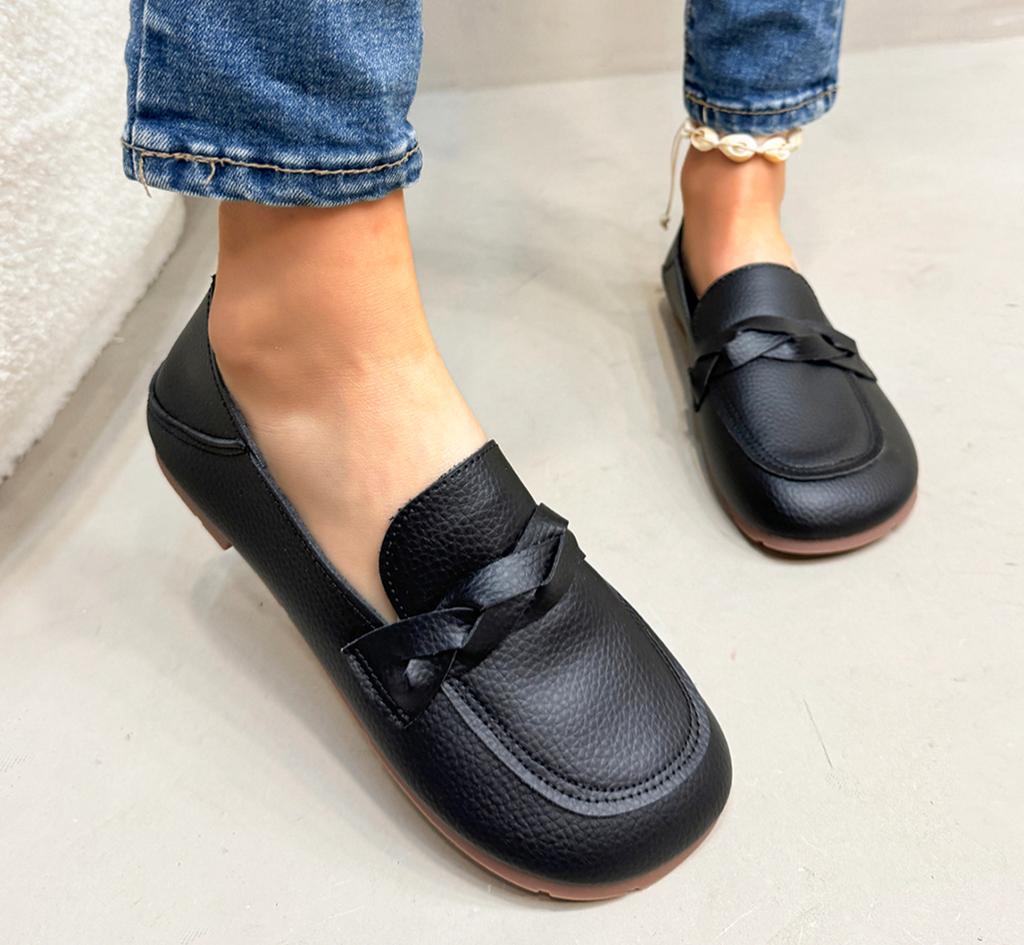 New Flats Women Shoes Loafers Leather Woman Flats Slip On Women's Loafer Female Moccasins Shoe Plus Size 35-43