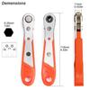 Mini Ratchet Wrench Screwdriver 1/4 Hex Adjustable Quick Release Socket Handle Repair Hand Tool for Car Repair Close Quarters