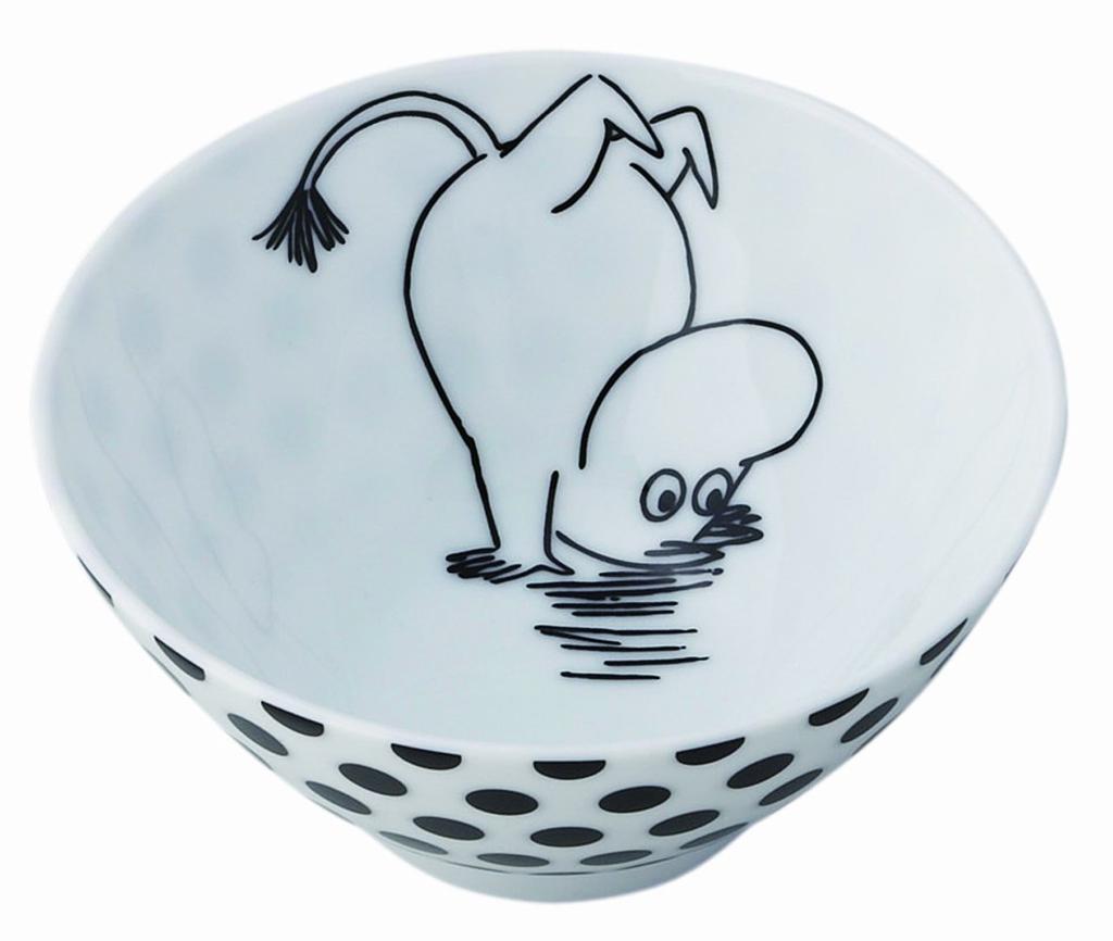 Yamaka Shoten MOOMIN Bob Foundation Rice Bowl Moomin Microwave and Dishwasher Moomin Nordic Day Wedding Made In (M) 280ml, Pattern, Safe, Merchandise,