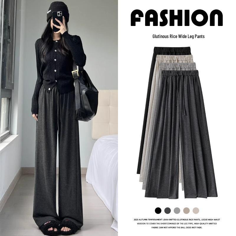 

Women s Petite Soft Knit High-Waist Wide-Leg Pants M (96-105 jin)