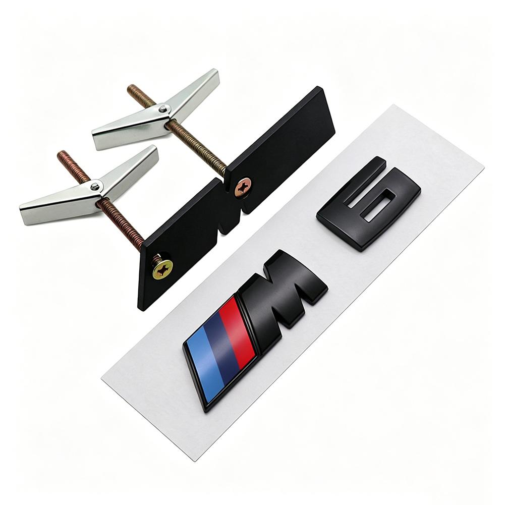 QXFA9 1Pcs M Logo 3D ABS Car Styling Front Grille Badge Emblem Accessory For BMW M M2 M3 M4 M5 M6 G80 G06 G07 G42 G14 G15 G16 F82 F20