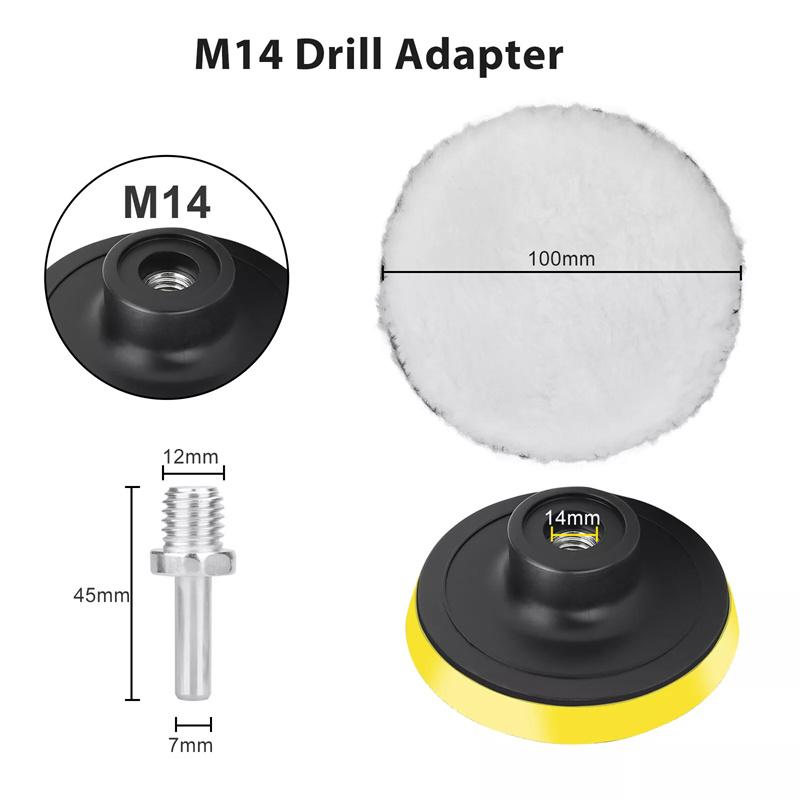 7Pcs/Set 4Inch Car Polishing Waxing Buffing Wheel Pad Car Polisher Kit For Auto Car Paint Care Car-Styling