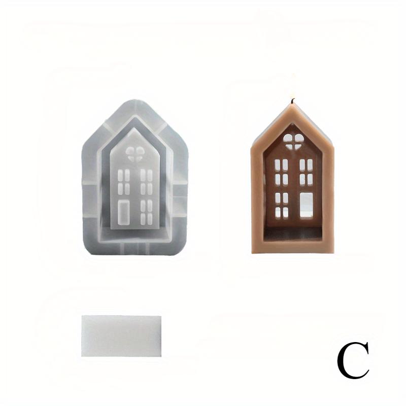 

House Silicone Mold for DIY Candles & Glue Drip Art | Aromatherapy, Gypsum & Cement Craft Tool | Reusable & Non-Stick Design C