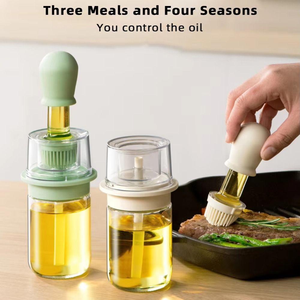 2 in 1 Measuring Oil Bottle Heat Resistant Barbecue Spray Bottle Kitchen Oil Bottle Kitchen