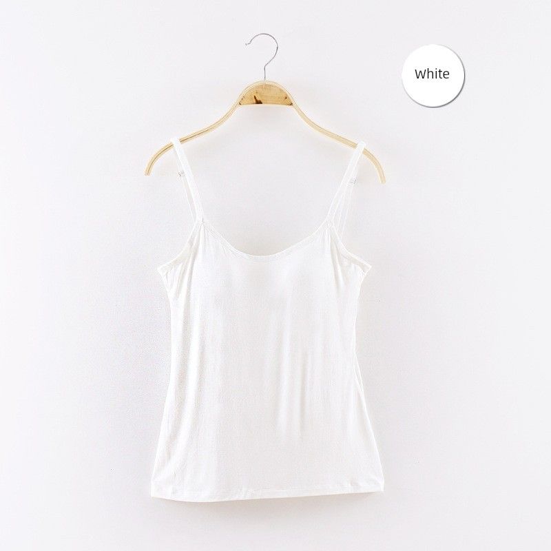 

Modal Exercise Clothing Long Camisole Dance White L
