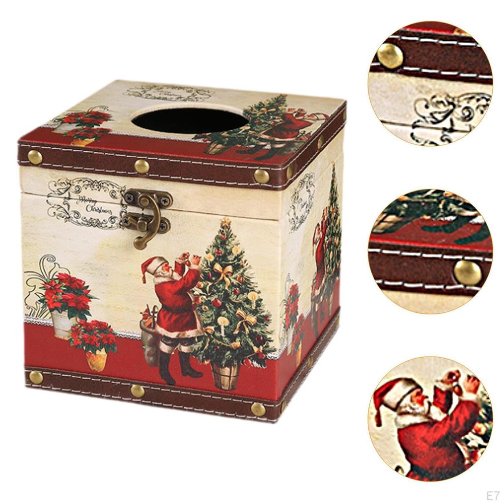 Weihnachten Taschentuchbox Abdeckung Serviette Mode Statue Papierhalter Organizer für Tischplatte