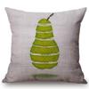 Modern Fruits Pattern Design Throw Pillow Case Pear Lemon Bicycle Summer Harmony Car Sofa Decoration Cushion Cover Cojines