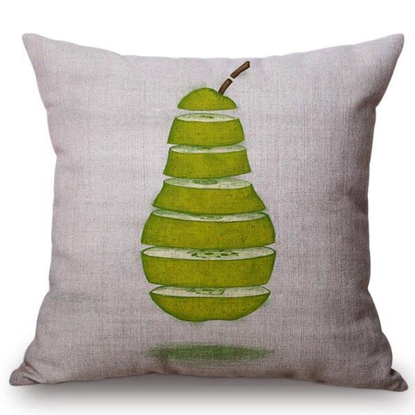 Modern Fruits Pattern Design Throw Pillow Case Pear Lemon Bicycle Summer Harmony Car Sofa Decoration Cushion Cover Cojines