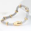 High quality Three stainless steel clasp Bracelets with charms cable mesh bracelet chain bracelet for men or women
