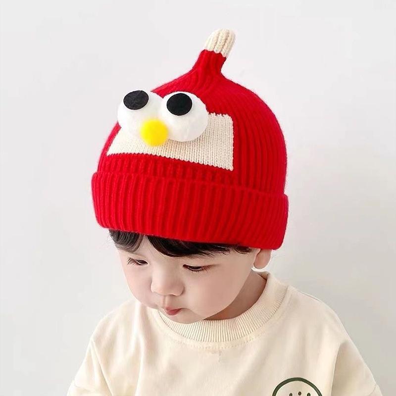 Autumn And Winter Baby Hat Cute Baby Hat Korean Style Pullover Wool Hat Ear Protection Children's Knitted Hat