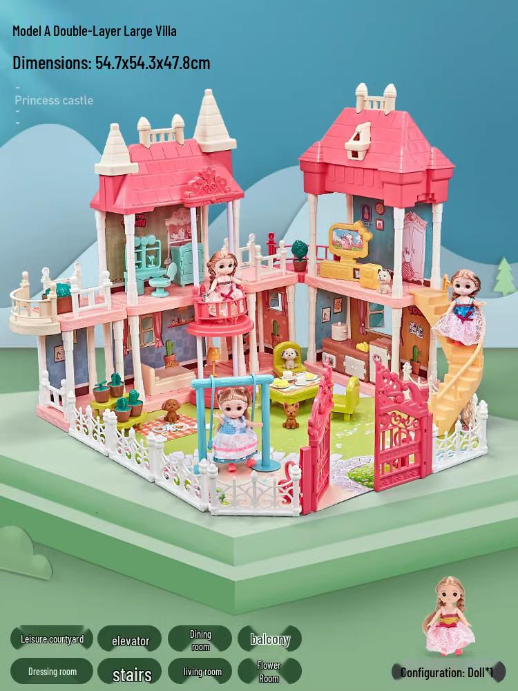 Princess Castle Playhouse: Girls Role-Playing Furniture & Assembly Toy, Children s Day/Birthday Gift