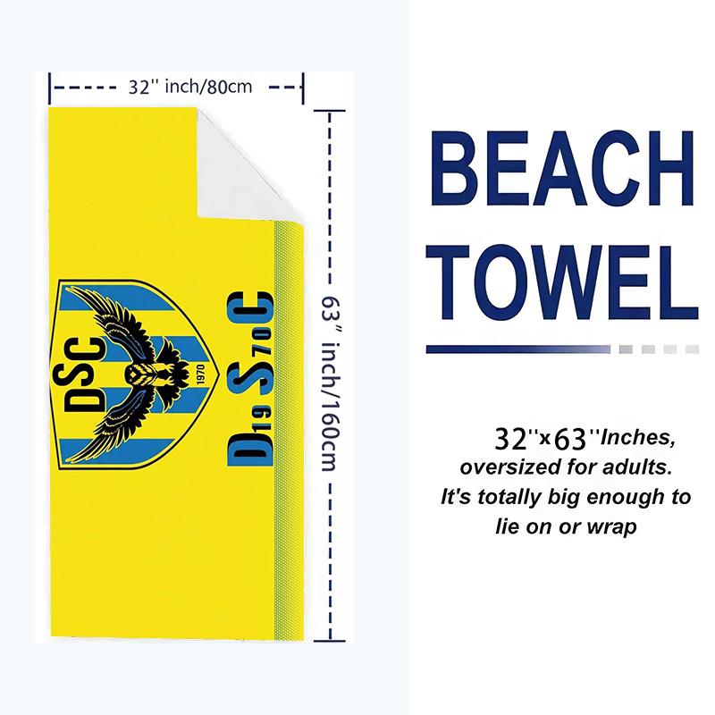 DUHOK SC Print Beach Towel, Large Soft Quick Dry Towel for Beach Camping Swimming