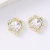 5pcs Elegant Crystal CZ Love Heart Charms Pendants for Necklace Earrings Bracelet DIY Jewelry Making Accessories Supplies