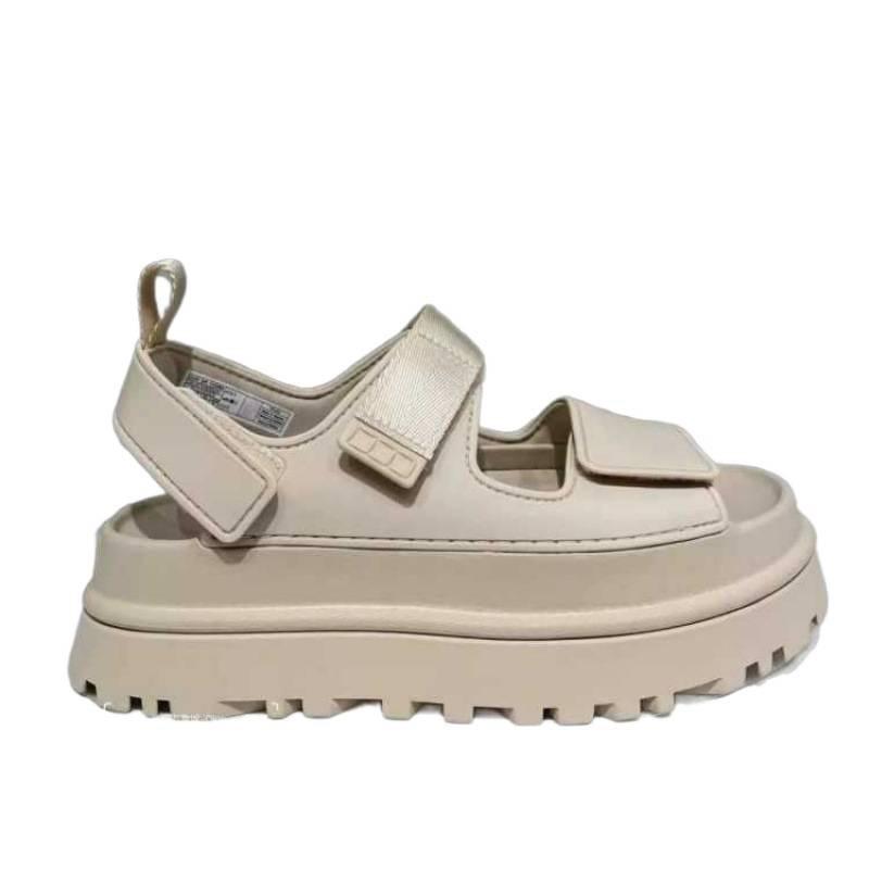 2025 spring and summer new Velcro muffin thick sole heightening comfortable versatile casual sports open-toed sandals women's outer wear