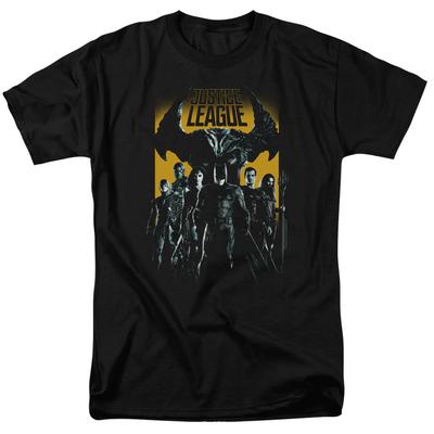 Justice League Movie Stand Up To Evil Mens T Shirt Black