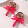 2 Bucăți Clipsuri de Păr Fundiță Pirat Dulce Drăguț Spirală Bomboană Agrafe de Păr Agrafe cu Panglică Pentru Fete Accesorii de Păr Coafură