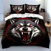Fierce Wolf Design Apparel Set Exquisite three-piece bedding set gift for kids and adults