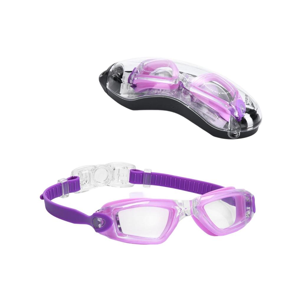 Children's Professional Racing Swim Goggles Flat Lens Waterproof Anti-Fog Swimming Glasses for Competitive Training and Recreational Use