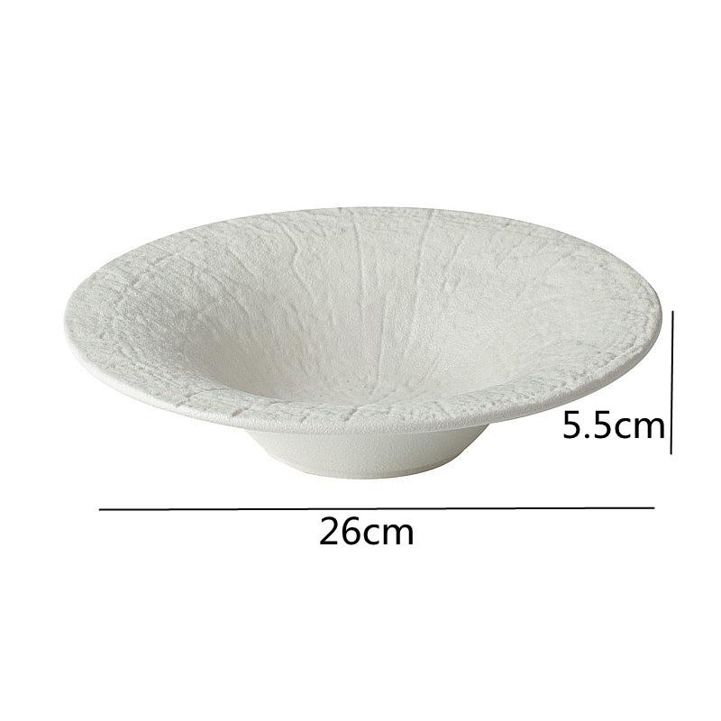 Ceramic Straw Hat Dinner Plate Fruit Plate Salad Bowl Soup Bowls Dessert Bowl Noodle Bowls Pasta Dish Western Food Plates Tray