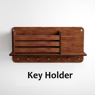 Llavero Okley para el hogar | Llavero de madera para pared | Colgador de llaves (7 ganchos) (roble)