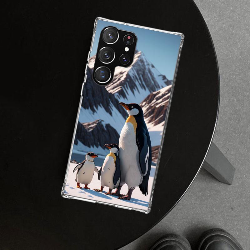 Penguins Love At The North Pole Phone Case Cover for Samsung Galaxy S26 S25 Edge S24 S23 Ultra S22 Plus S21 FE S20 + Art Customi