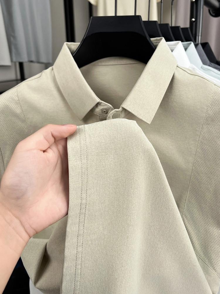 Men's Quick-Dry Patchwork Polo Shirt – Breathable, Versatile, High-End Casual Sports Summer Top