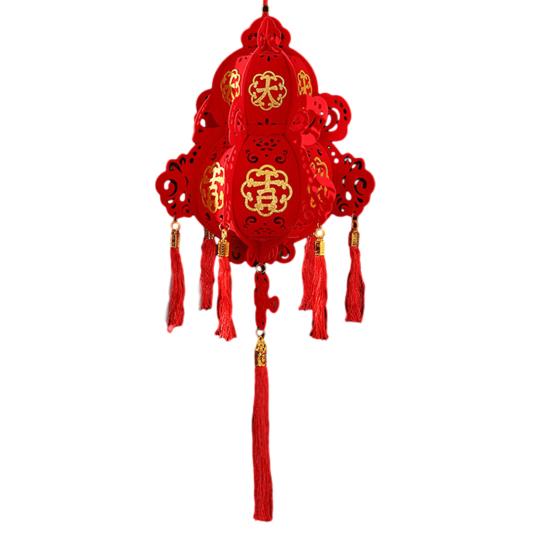 Year of The Horse Lantern Traditional Chinese New Year Decoration with Fabric Hanging Ornament for Door Festive Atmosphere 2026 Spring Festival Decor