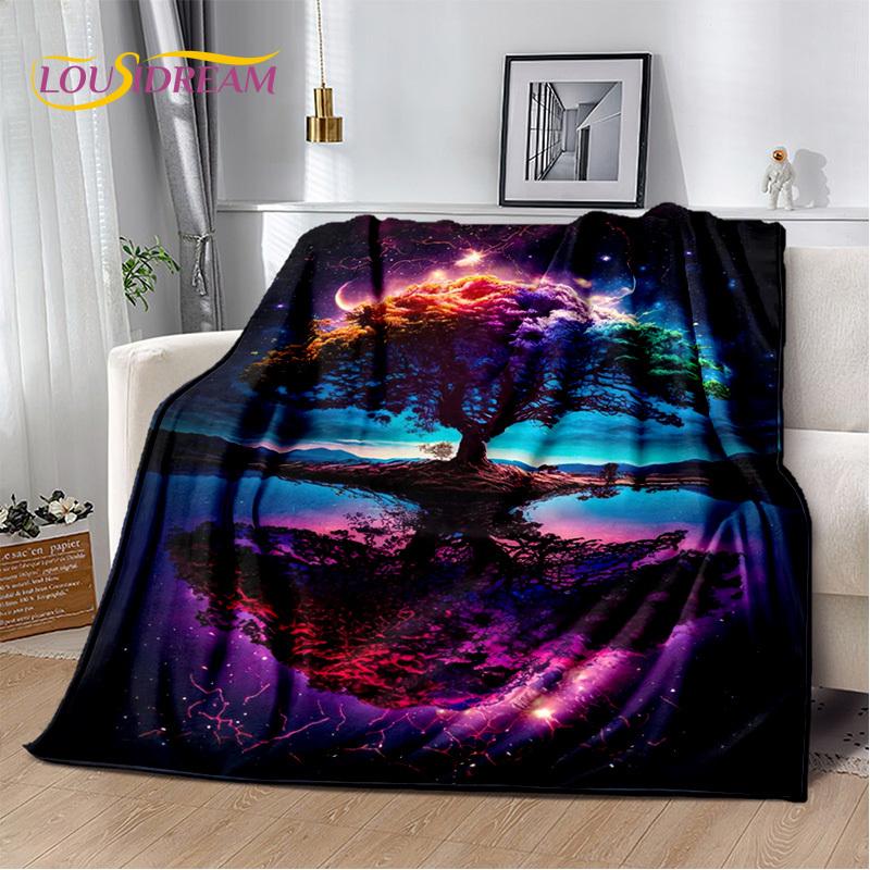 Nature Tree of Life Nordic Mythology Yggdrasil Soft Throw Blanket for Home Bedroom Bed Sofa Picnic Travel Office Gift Cover Kids