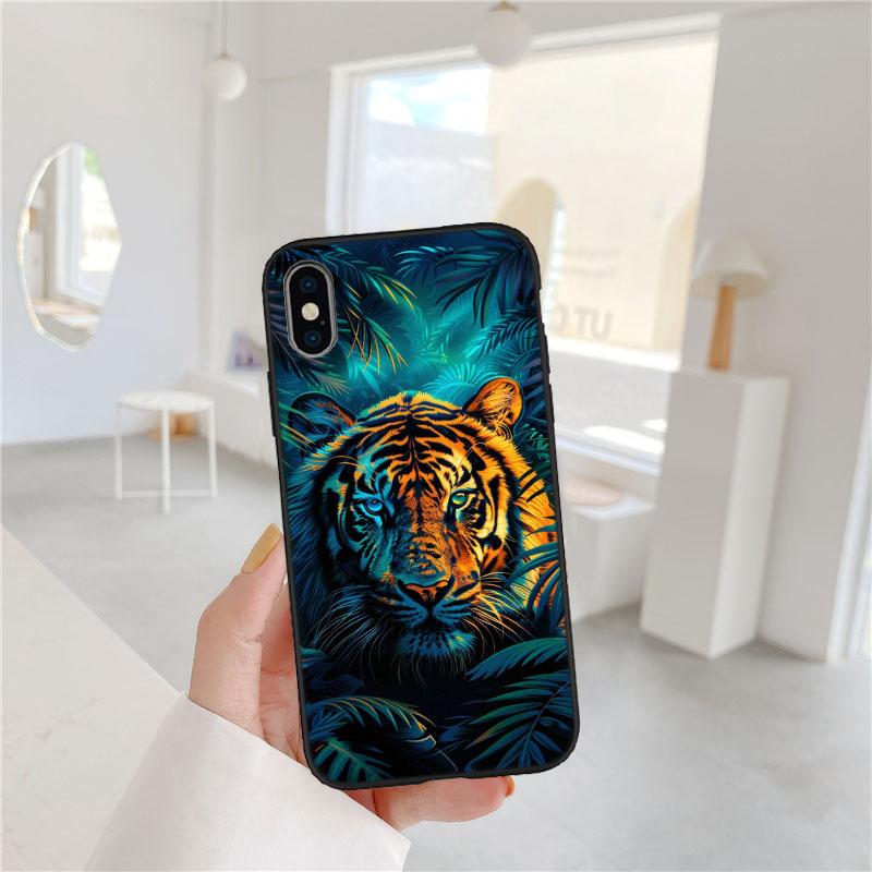 IX1 Animal Tiger Lion Phone Case for Samsung A56 A26 A36 A8 A9 A02 A02S A03S A10 10S A20 A20S A30 A30S A40S A50 A50S A70