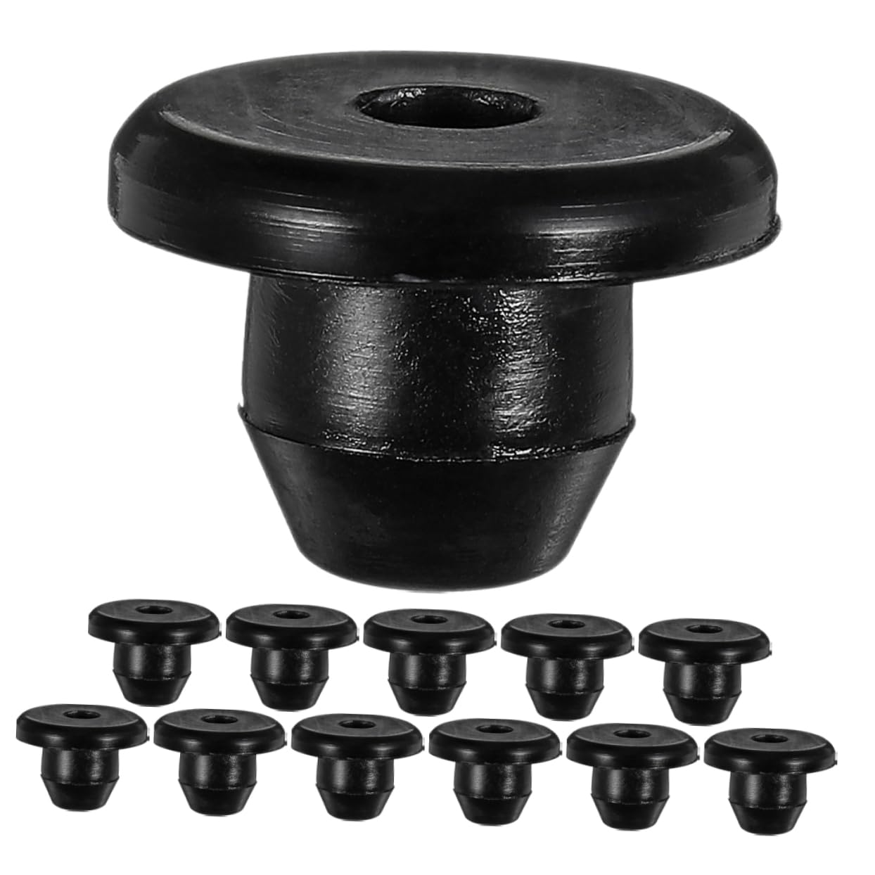 

Milisten 12pcs Jack Rubber Plug Seal Horizontal Jack Plug Bottle Jack Filler Plug 1.40X1.40X1.10CM чёрный