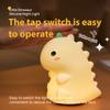 LED Night Light  Dinosaur Silicone Night Lamp USB Rechargeable Timing Bedside Table Lamp Room Decor Kids Baby Nightlight Gift