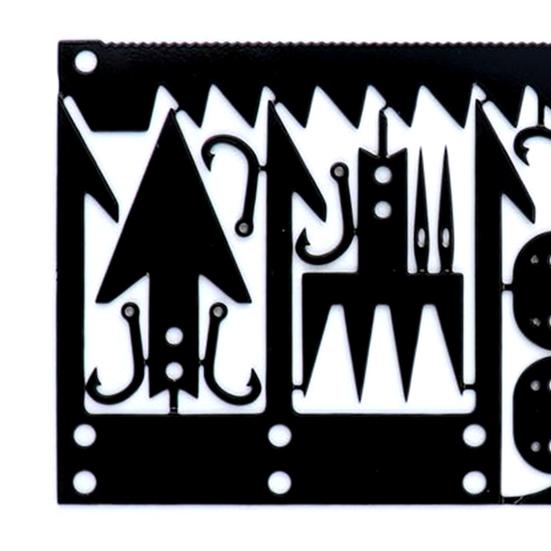 Fishing Hook Card Creative Multifunctional Stainless Steel Camping Survival Tool Card for Camping