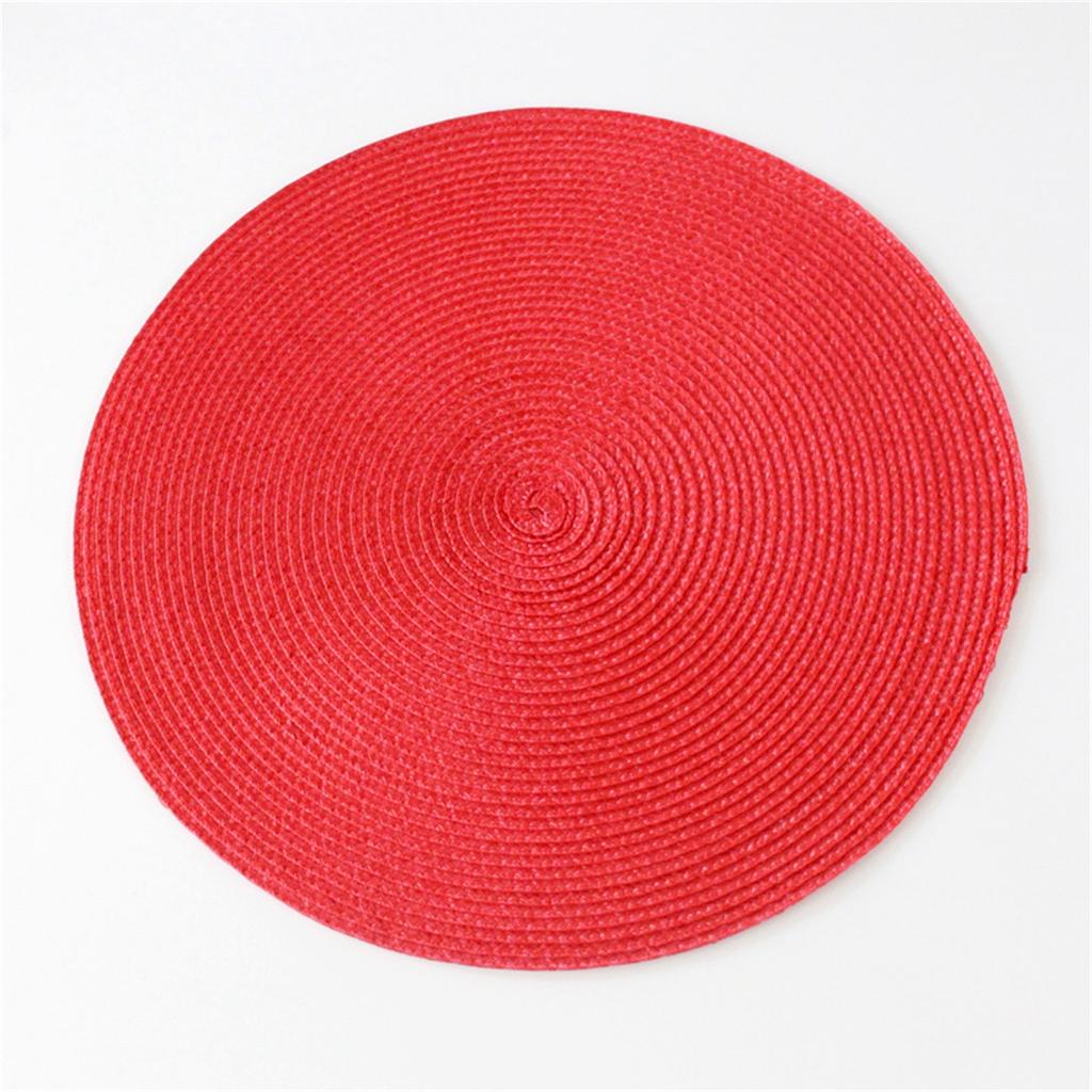 Tappetino da tavola da 38 cm, non isolante, rotondo, intrecciato