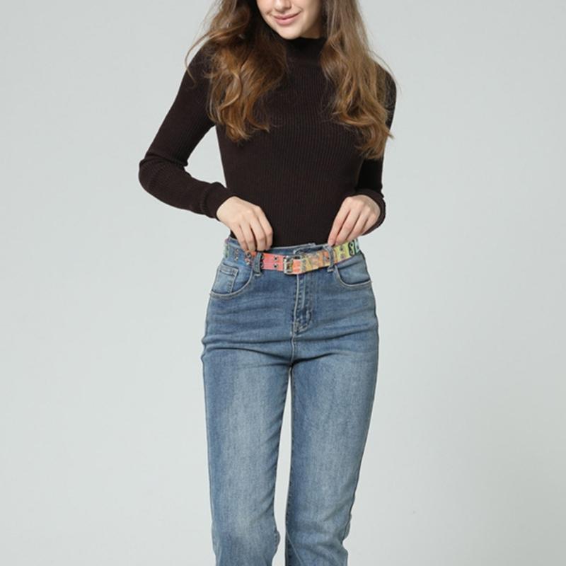 Eye Catching Waist Belt with Double Pin Buckle for Adult Clear Waist Belts for Women Coat Dress Adjustable Length