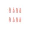 Artificial Nails White Versatile Striped Long Ballet Nails Wearable Nails Removable