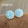 925 Sterling Silver Fashion Light Luxury Zircon Plum Blossom Shape Ring Stud Earrings Pendant Three-piece Birthday Gift