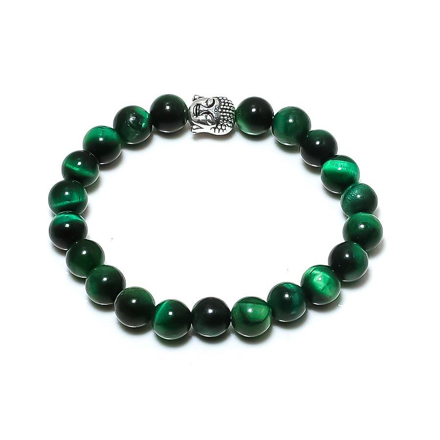 Natural Malachite Gemstone Handmade 925 Sterling Silver Bracelet 7-8  ASB-3036