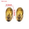 20PCS Stainless Steel Gold Plated Round Oval Dots Texture Small Spacer Beads for Needlework DIY Bracelet Jewelry Making Craft