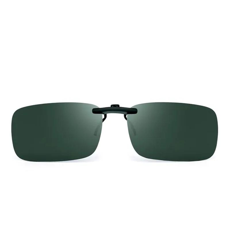 Quality Quality May Flower Rimless Rectangular Clip on Sunglasses Lightweight Glasses Men Women UV400 Protection black