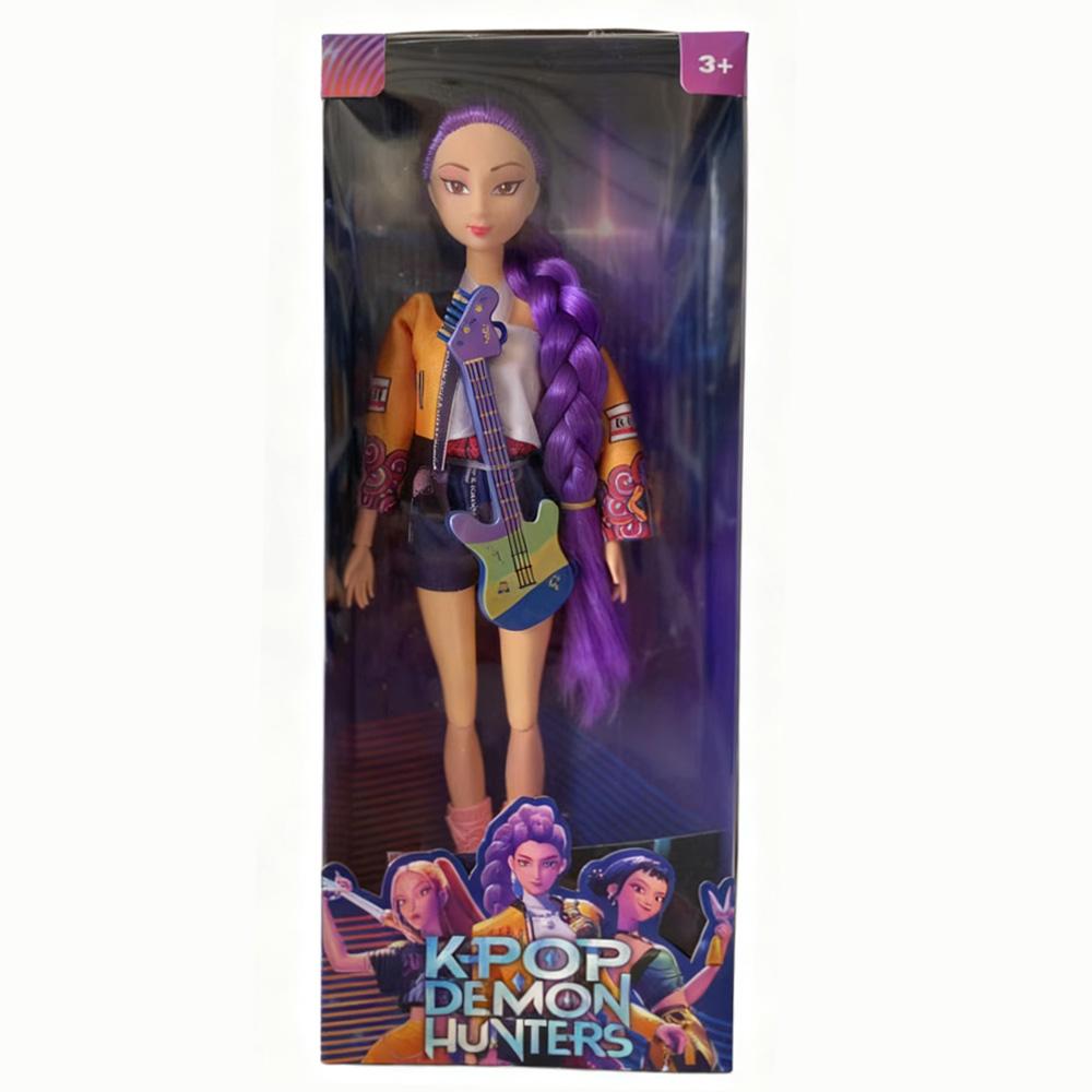 Kpop Demon Hunters Action Figure Toy Derpys Tiger Rumi Mira Zoey Sussy with Colorful Lights Theme Song for Fans Christmas Gifts