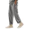 Men's Linen Trousers Four Seasons Thin Section Breathable Workwear Multi-pocket Loose Casual Trend Wide-legged Trousers